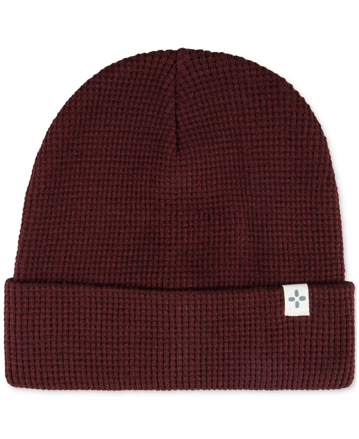 Sun + Stone Men's Waffle Knit Beanie  Burgundy  Hat Dark Red OSFA