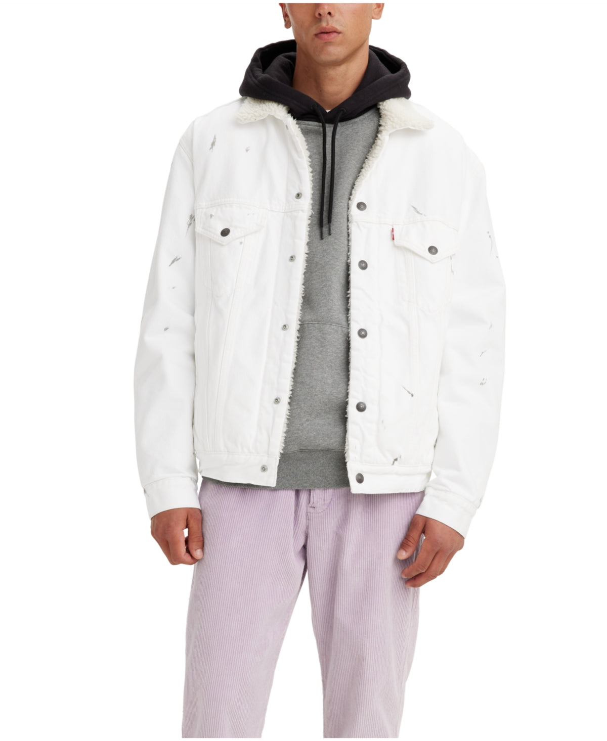 Levi's Mens Vintage Like Trucker Coat Medium White