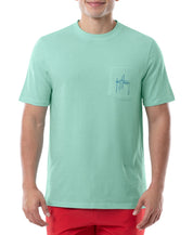 Guy Harvey Mens Marlin Graphic Short Sleeve Crewneck T Shirt Beach Glass Blue XL