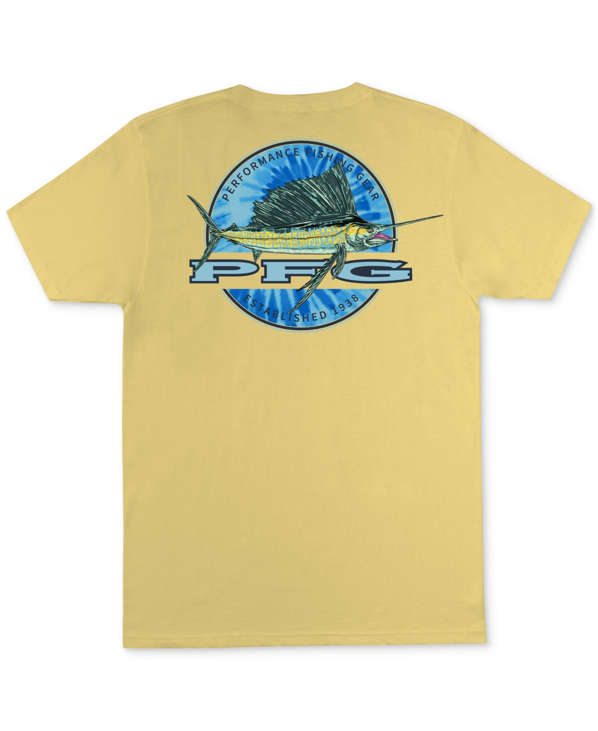 Columbia Mens Spotz Graphic T Shirt Yellow Large
