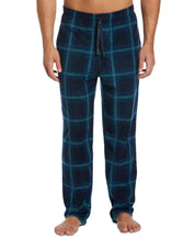 Perry Ellis Portfolio Mens Windowpane Plaid Fleece Pajama Pants Blue XL