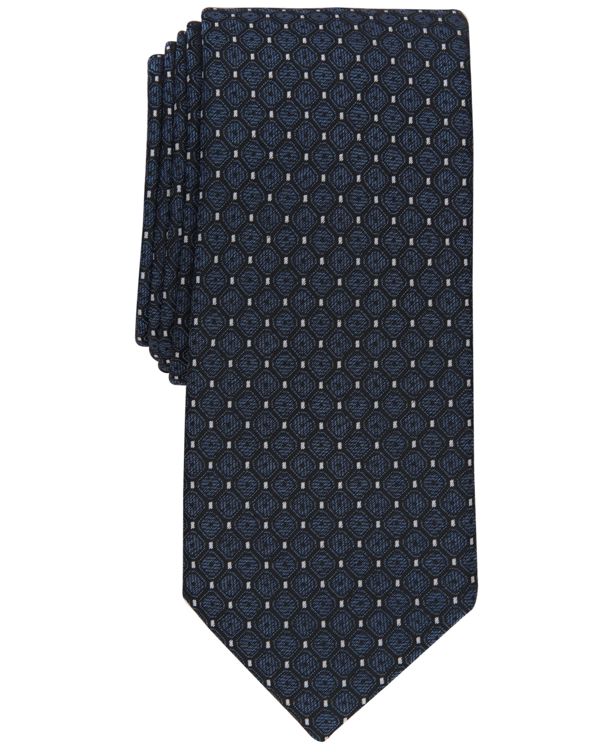 Alfani Men's Morgan Slim Tie Dark Navy Blue Necktie