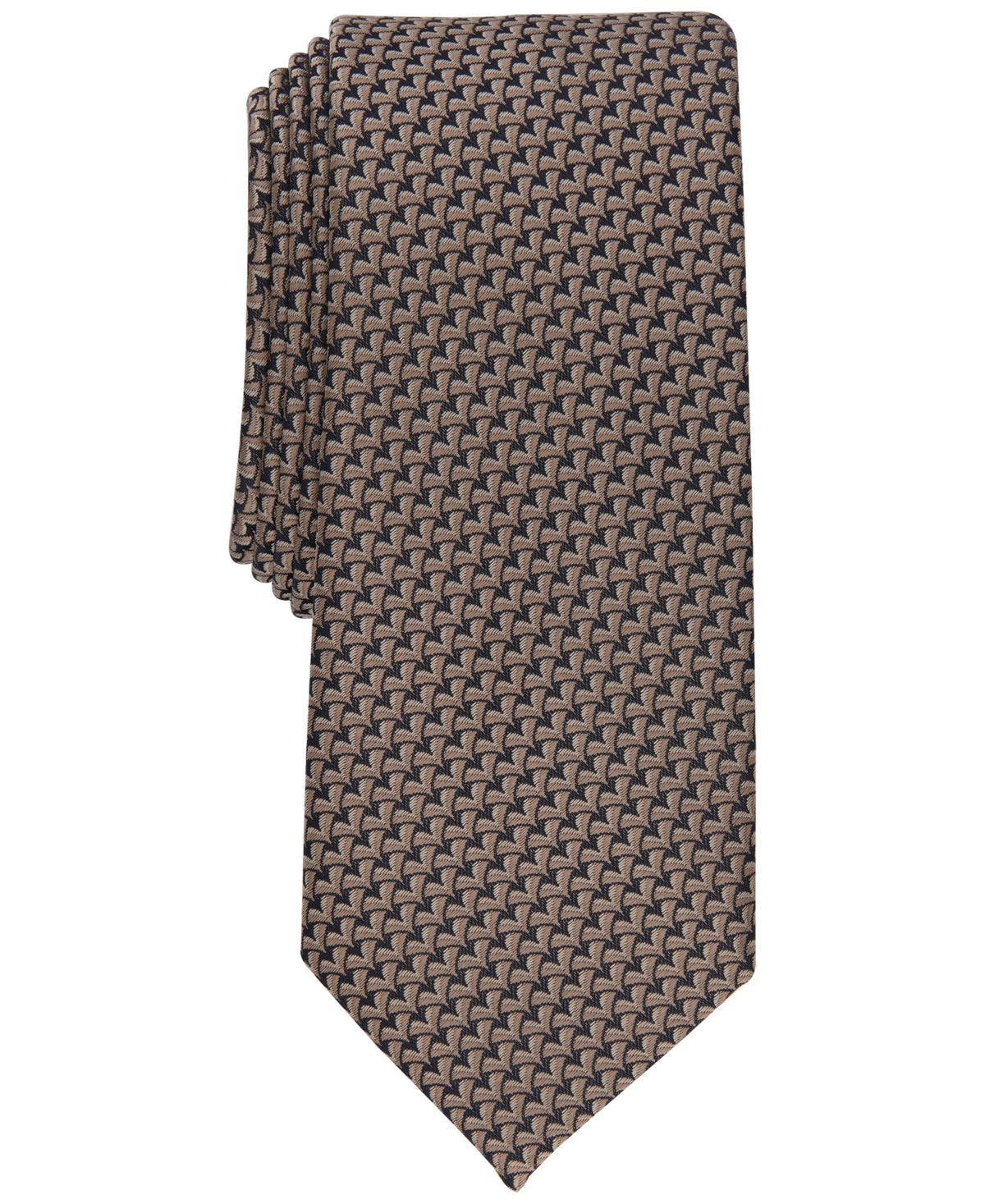 Alfani Mens Scott Slim Mini-Neat Tie Taupe OS