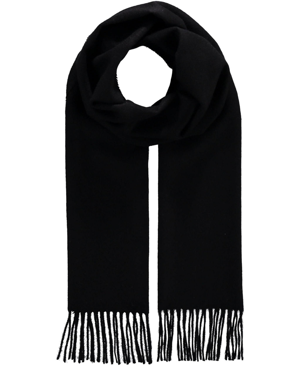 V. Fraas Men's Cashmere Black Scarf  One Size