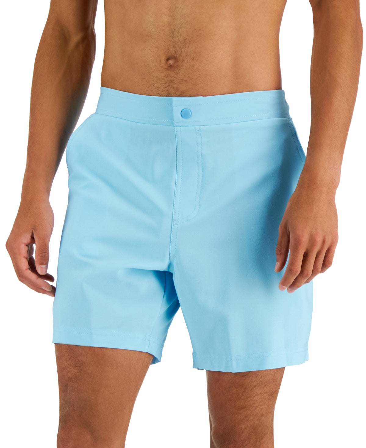 Club Room Men's Swimwear Beach Swim Trunks Basin Blue Medium