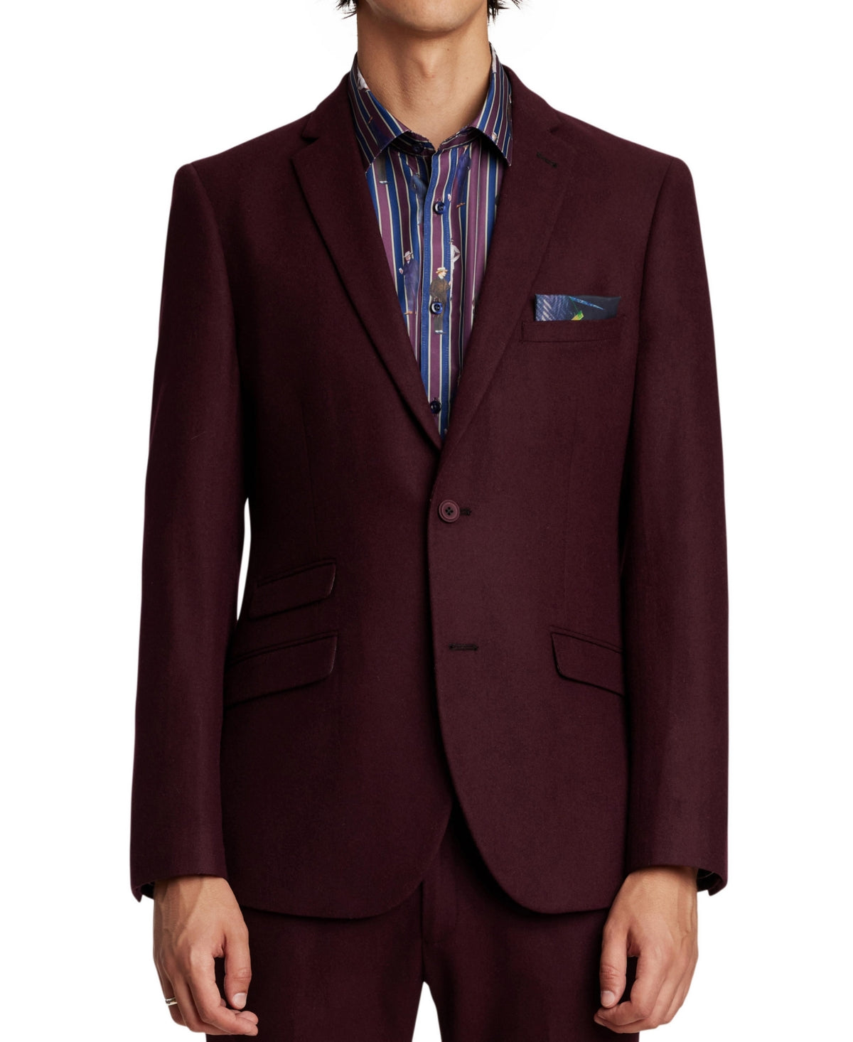 Paisley & Gray Men's Slim fit Suit Jacket  Bright Red  40R