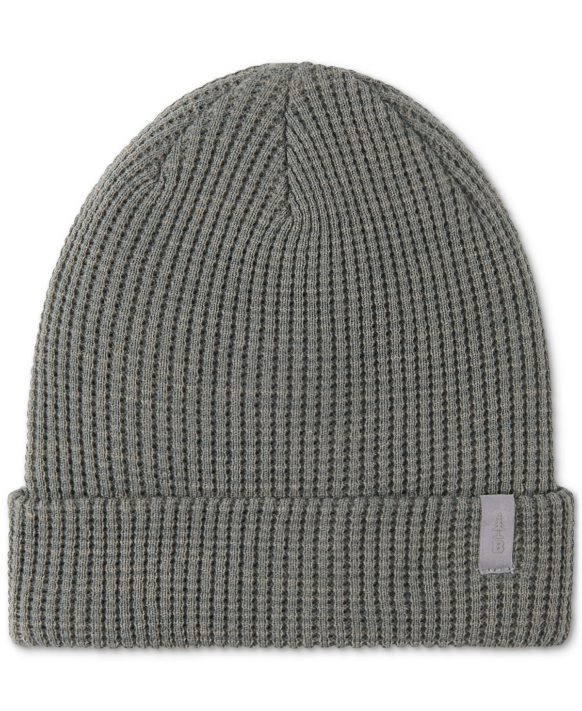 Bass Outdoor Mens Waffle Knit Beanie Gargoyle Grey Hat OS