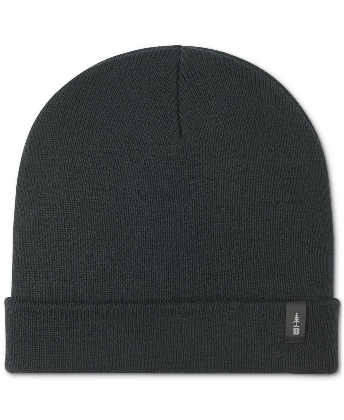 BASS OUTDOOR Mens Rib Knit Beanie Hat Black OSUS