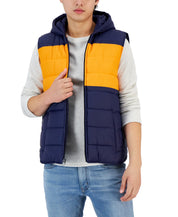 Club Room Mens Puffer Vest Navy Blue M Medium