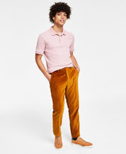Alfani Men's Slim Fit Velvet Dress Pants Gold 32 x 30