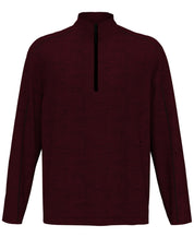 PGA TOUR Mens Moisture Wicking Half Zip Sweater Dark Maroon Red Heather Small