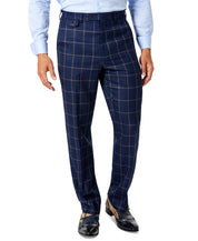 Tayion Collection Men's Classic fit Wool Suit Pants Navy 40 X 32
