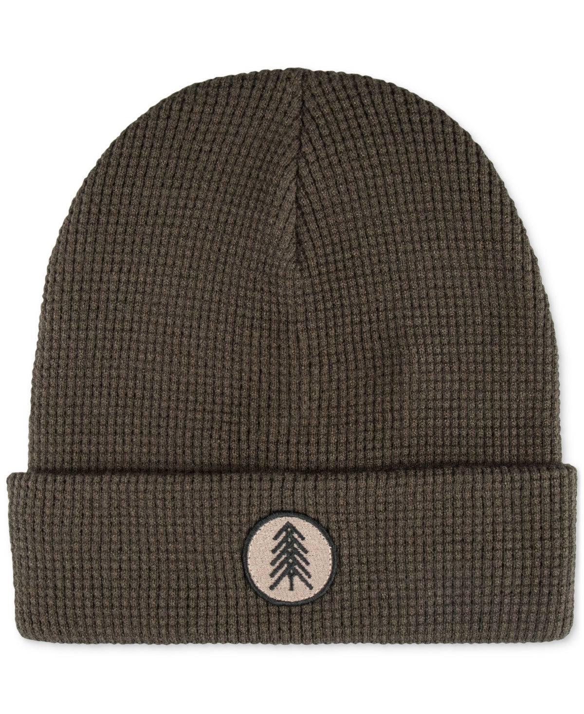 Sun + Stone Men's Olive Waffle Knit Beanie  Green OS