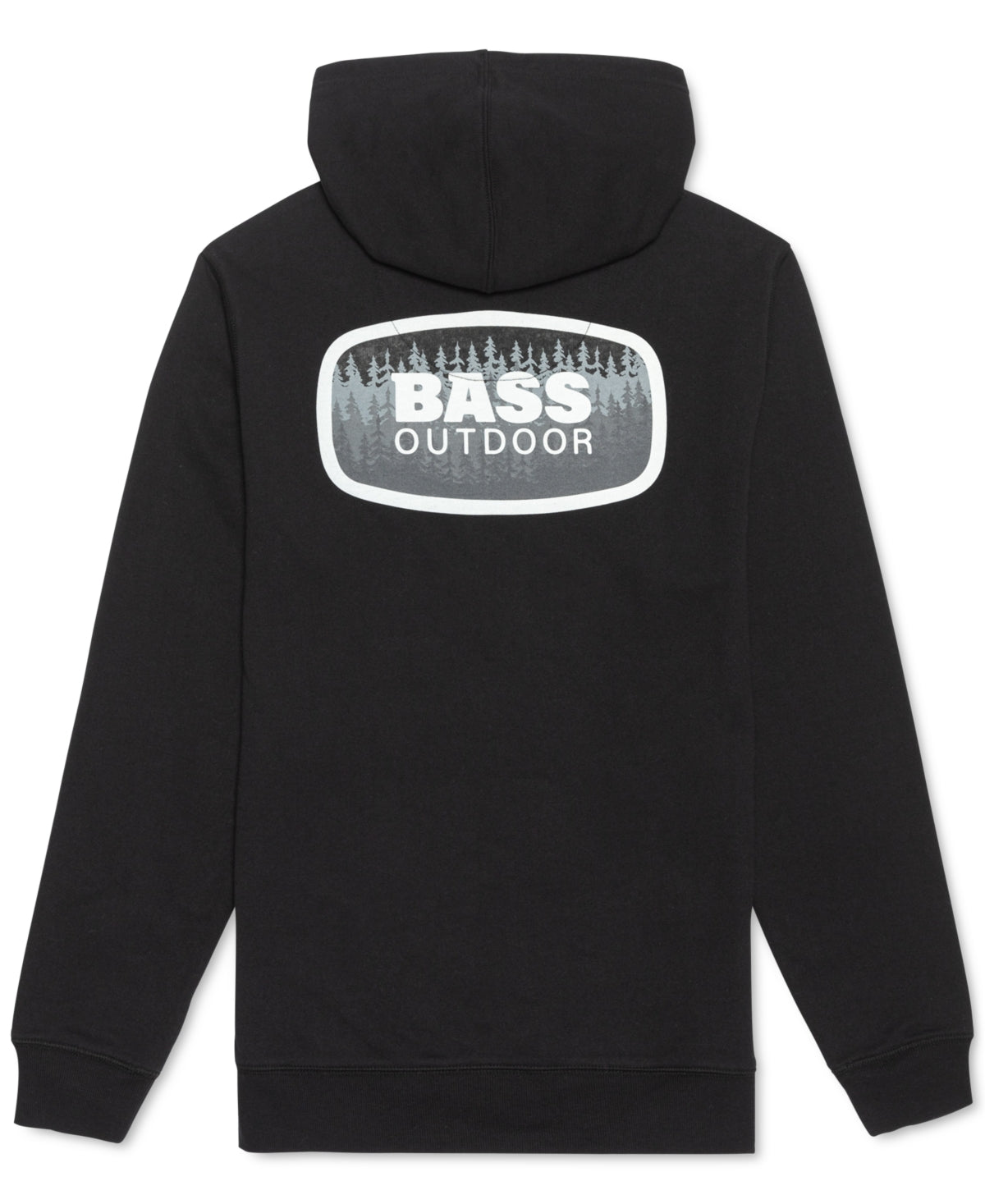 Bass Outdoor Men's Jerry Logo Graphic Fleece Hoodie Sweatshirt Black Small