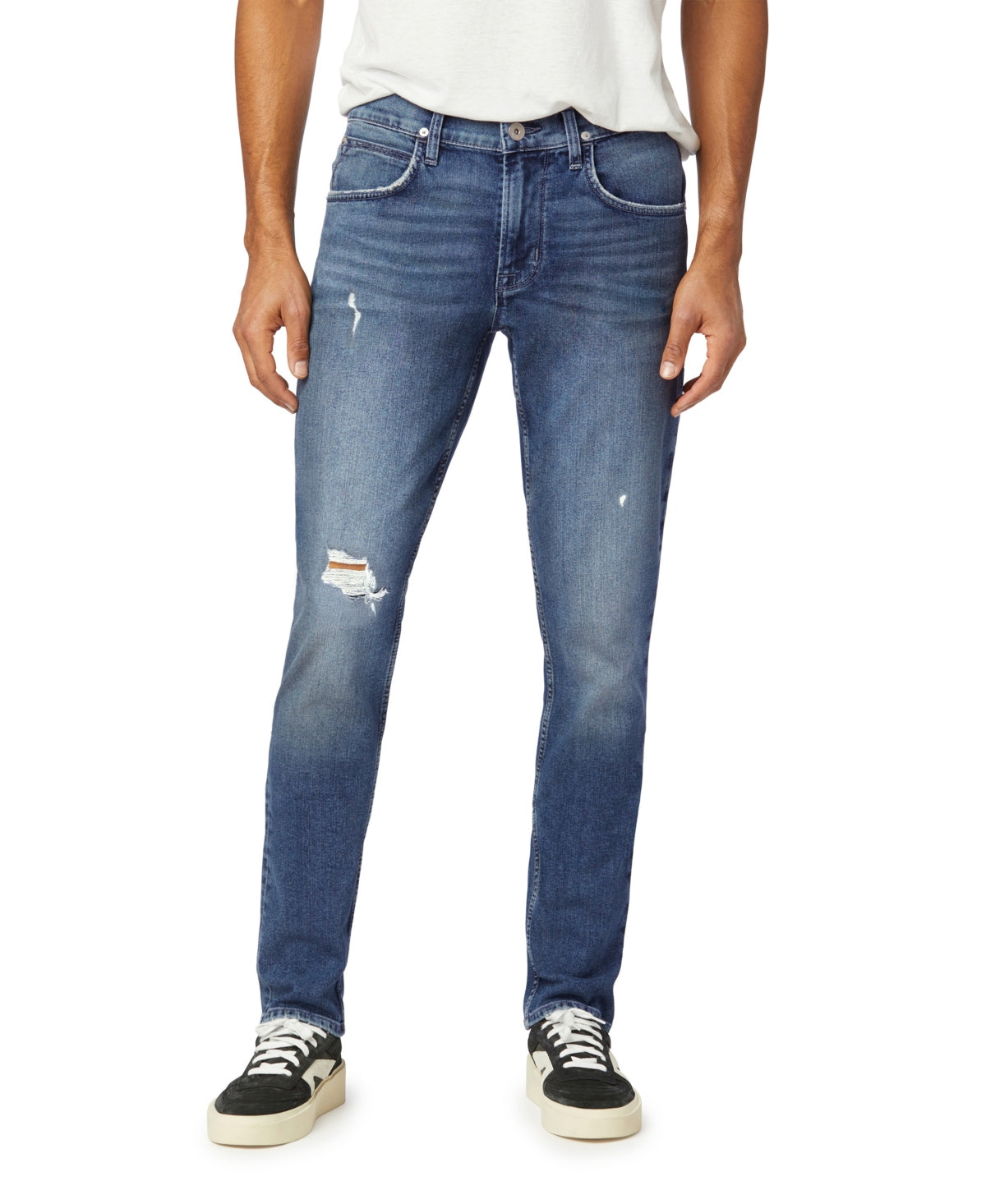 Hudson Mens Zev Ripped Hudson Skinny Jeans Blue 40 Reg