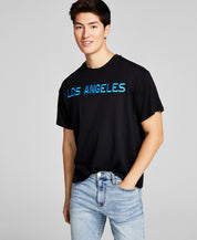 And Now This Mens Graphic Logo Oversized Crewneck T-Shirt Black Large