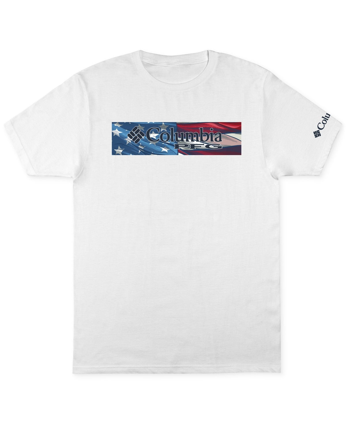 Columbia Mens Americana Logo Print T Shirt XL White PFG