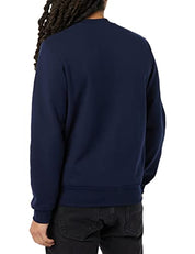 Lacoste Men's Organic Brushed Cotton Sweatshirt 4 / Medium Navy Blue Crewneck