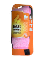 Heat Holders Womens Crew Socks 5-9 Pink Thermal
