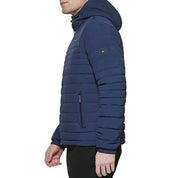 Tommy Hilfiger Mens Quilted Hooded Jacket Coat Midnight Blue Medium