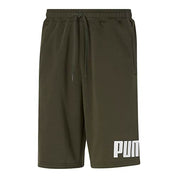 Puma Men's Big Logo Fleece Shorts Green Medium