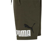 Puma Men's Big Logo Fleece Shorts Green Medium