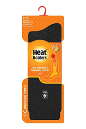 Heat Holders Men's Dunlin Lite Crew Socks Black Size 7-12