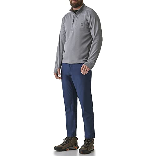 Bass Outdoor Men's Blaze Half Zip Pullover Sweater Gargoyle Grey Large