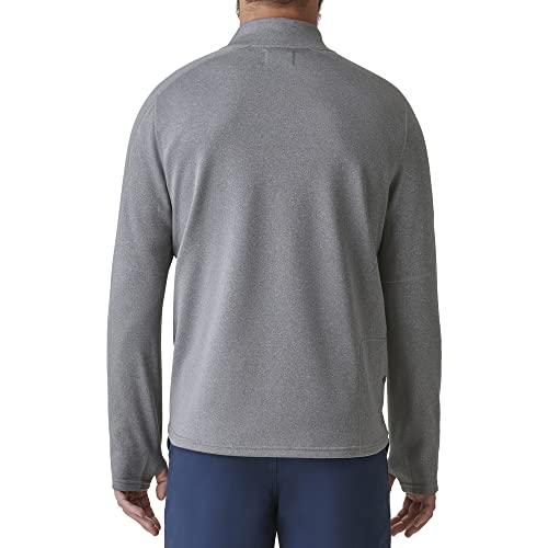 Bass Outdoor Men's Blaze Half Zip Pullover Sweater Gargoyle Grey Large