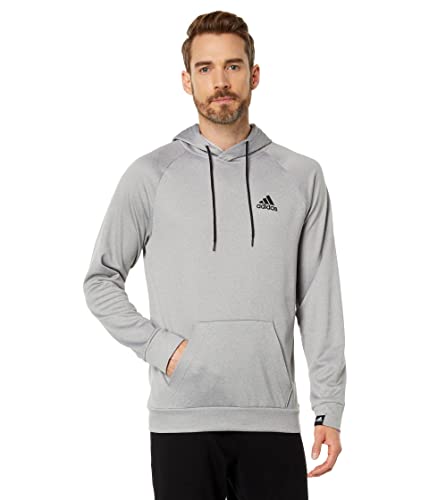Adidas Game Go Small Logo Pullover Hoodie Gray Small Men's Clothing