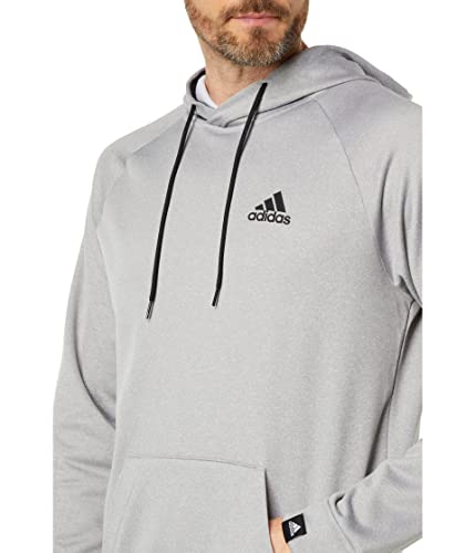 Adidas Game Go Small Logo Pullover Hoodie Gray Small Men's Clothing