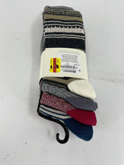 Sun + Stone Mens 4 Pack Red Striped Crew Socks Osfa Reg