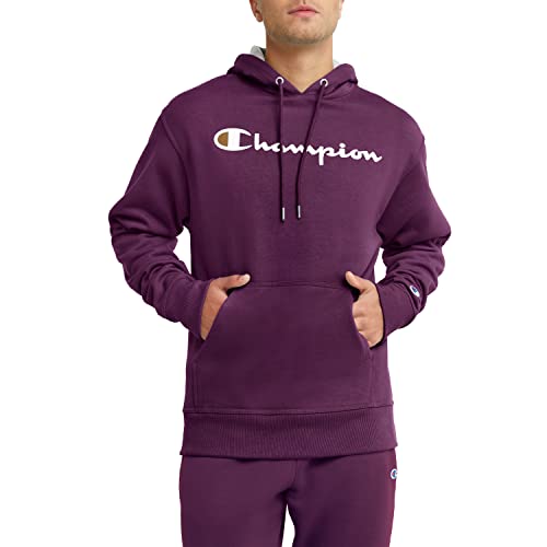 Champion Men's Power-blend Graphic Hoodie Small Dark purple