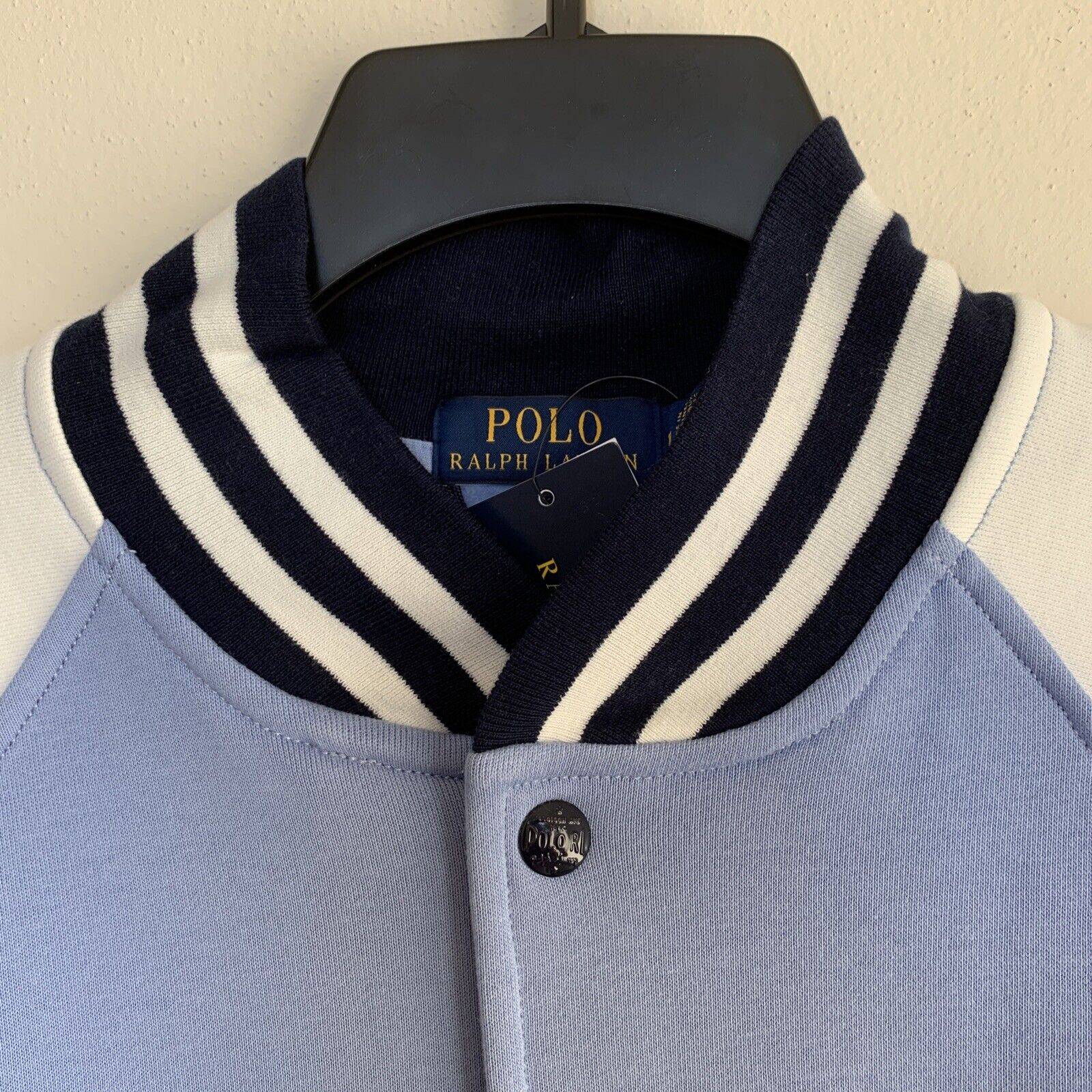 Polo Ralph Lauren Mens Baseball Jacket Dress Blue Large