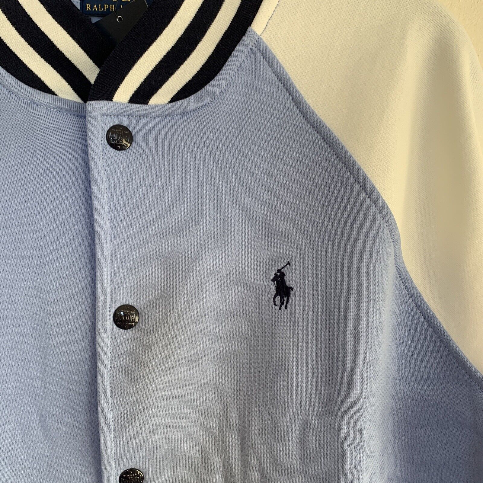 Polo Ralph Lauren Mens Baseball Jacket Dress Blue Large
