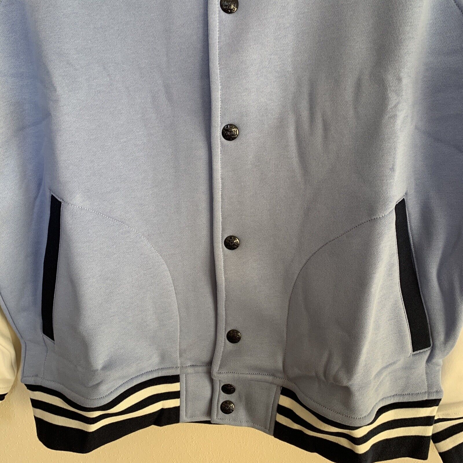 Polo Ralph Lauren Mens Baseball Jacket Dress Blue Large