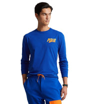 Polo Ralph Lauren Mens Classic Fit Logo Jersey Long Sleeve T Shirt Blue 2XL