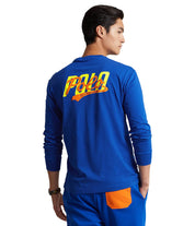 Polo Ralph Lauren Mens Classic Fit Logo Jersey Long Sleeve T Shirt Blue 2XL