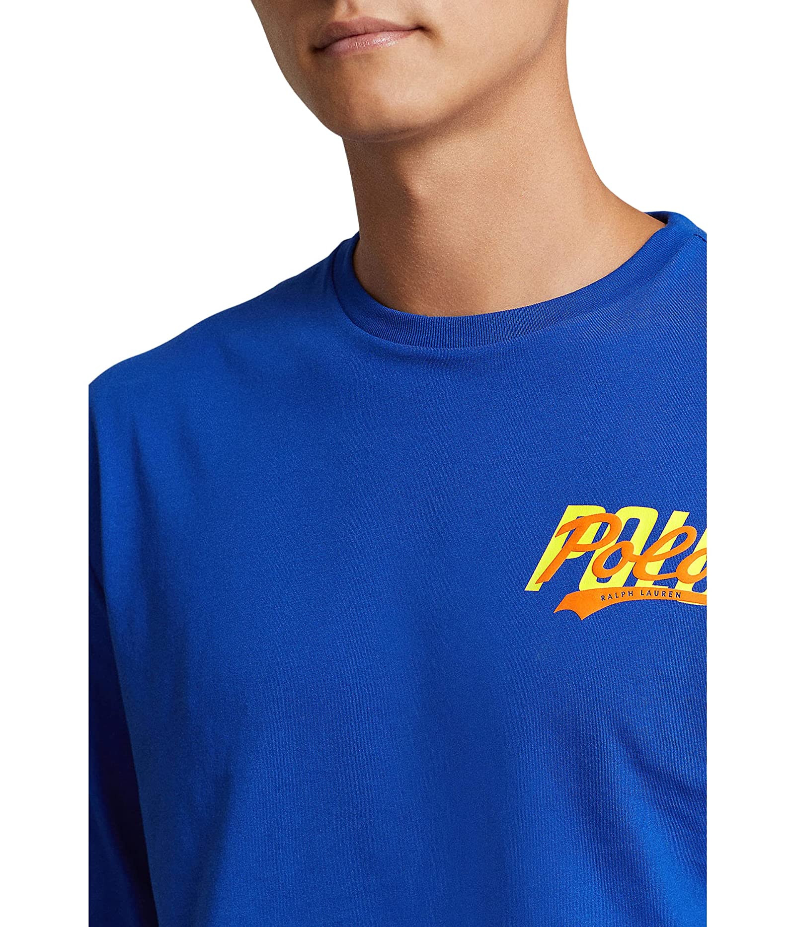 Polo Ralph Lauren Mens Classic Fit Logo Jersey Long Sleeve T Shirt Blue 2XL