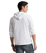 Polo Ralph Lauren Mens Logo Jersey Hooded Long Sleeve T Shirt White XL