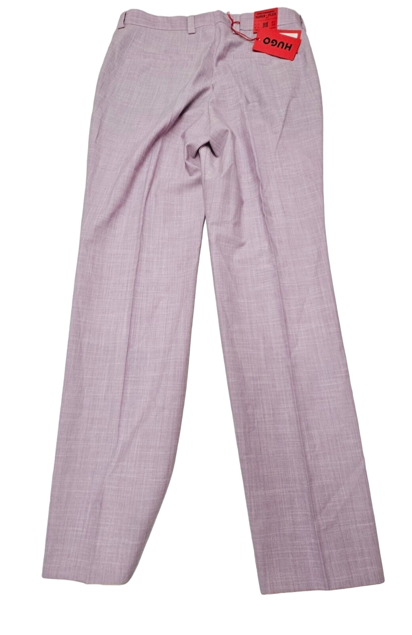 HUGO BY HUGO BOSS Men's Modern-Fit Superflex Suit Dress Pants 32 x 32 Purple