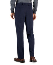 HUGO BoSS Mens Modern-Fit Wool Dress Pants 30 x 32 Navy Blue / Brown Plaid