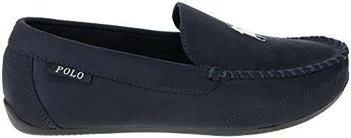 Polo Ralph Lauren Men's Declan Plaid Moccasin Slippers Navy Blue13