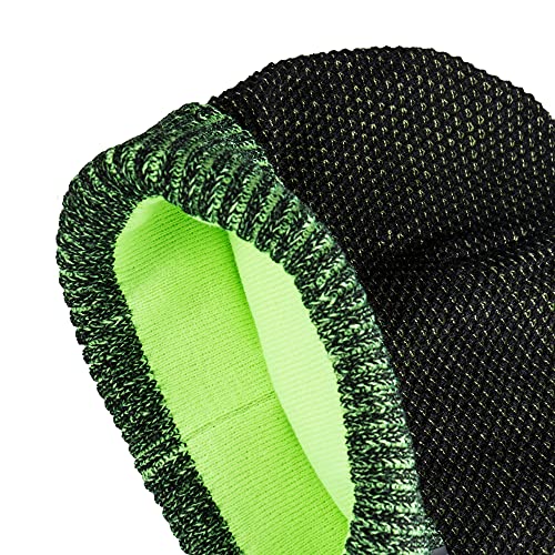 Kenneth Cole Men's Warm Winter Reversible Beanie Hat Black/Green One Size Fits All