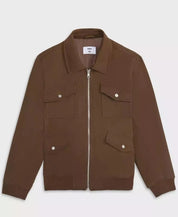 Mode of One Mens Bomber Jacket Coat Medium Brown Solid