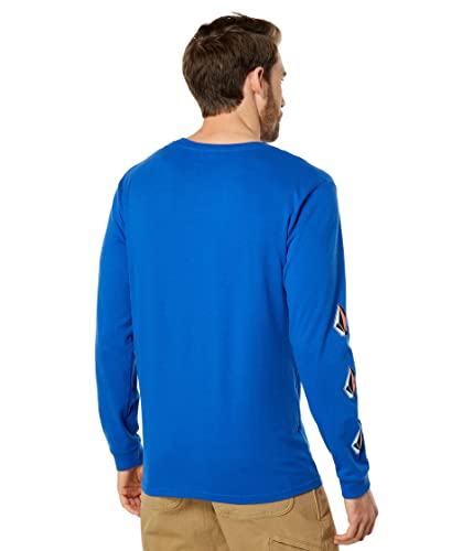 Volcom Men's Iconic Stone Long Sleeve T shirt royal blue XL