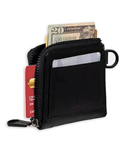 Calvin Klein Men's RFID Half Zip Around Card Case Wallet Black