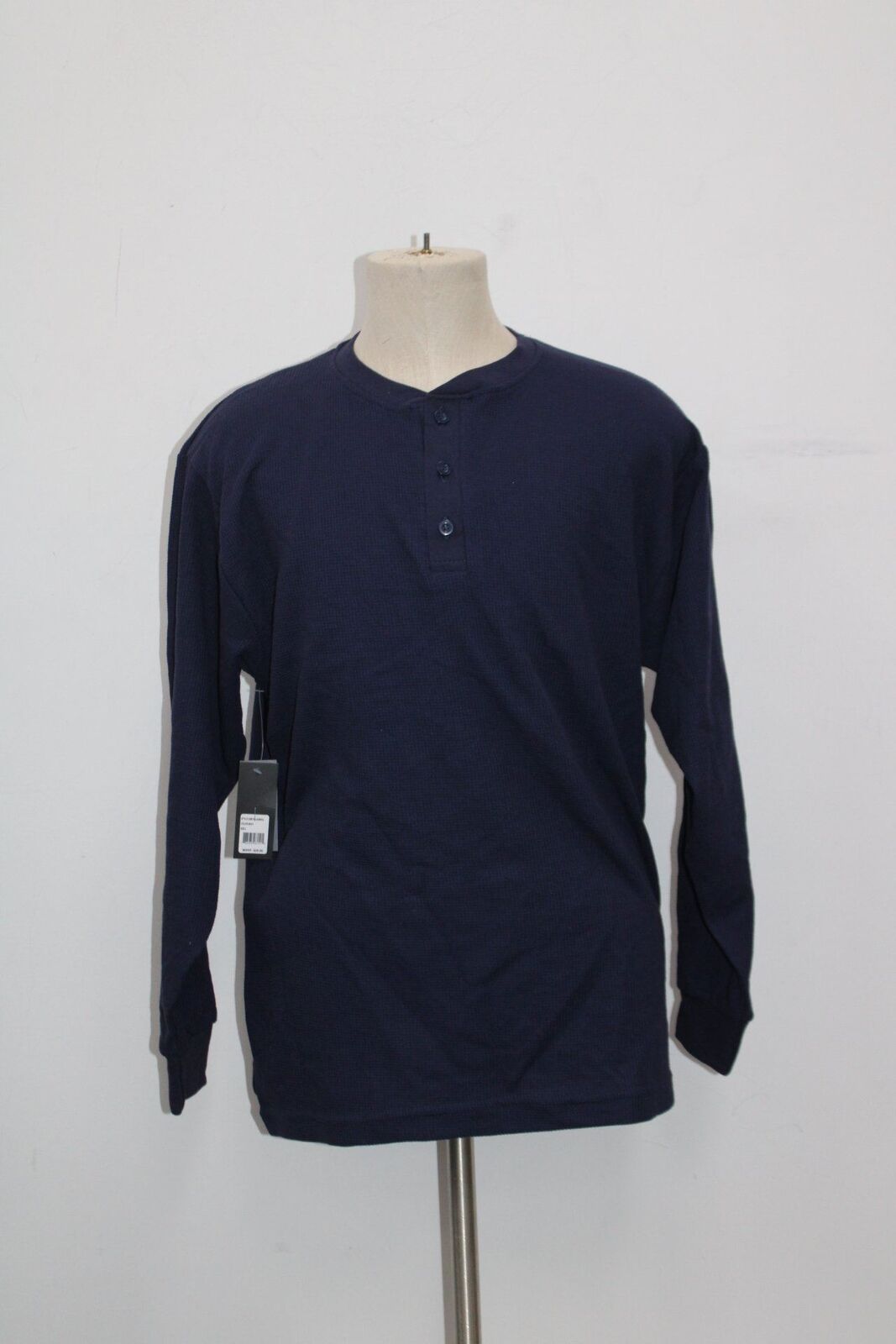 Galaxy by Harvic Mens Long Sleeve Thermal Shirt Large Blue