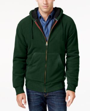 Weatherproof Vintage Men's Full Zip Hoodie Sweater Green XXL