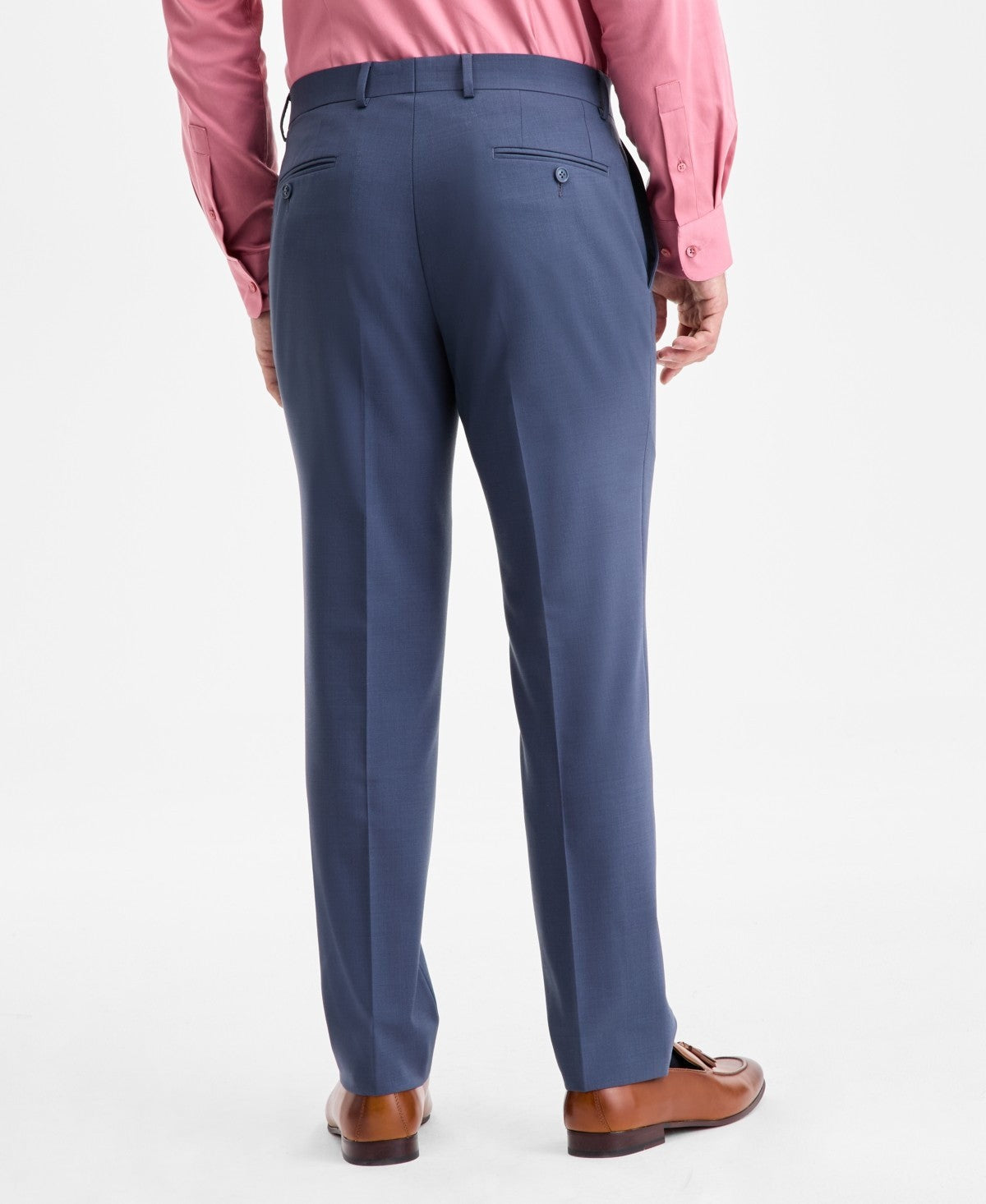 Bar Iii Mens Slim fit Dress Pants 33 / 30 Steel Blue Solid